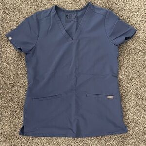 Figs Women's Marine Blue Short Sleeve Scrub Set
